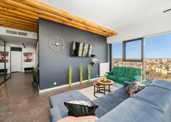 Ans Hanza Tower - 22nd Floor With View, Swimming Pool, Sauna, Jacuzzi, Viewing Terrace Апартаменты Щецин